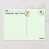 Personalisierte Weihnachtspostalische Briefmarke Postkarte (Rückseite)