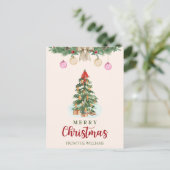 Personalisierte Weihnachtspostkarte Feiertagspostkarte (Stehend Vorderseite)