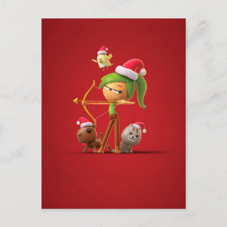 Personalisierte Weihnachtspostkarte für Sagittariu Postkarte