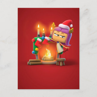 Personalisierte Weihnachtspostkarte für Virgo Postkarte