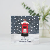 Personalisierte Weihnachtspostschachtel & Robin Ei (Stehend Vorderseite)