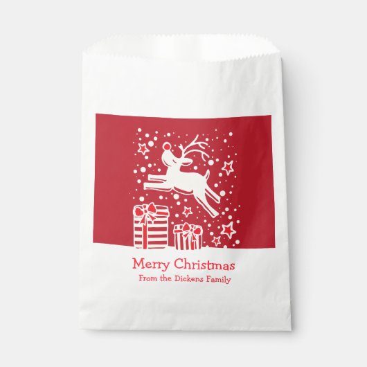 Personalisierte Weihnachtsrebertiere Geschenktütchen (Vorderseite)