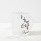 Personalisierte Weihnachtsrentiere Mattglastasse (VorderseiteRechts)