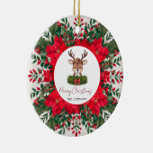 Personalisierte Weihnachtsrinder Keramik Ornament (Rechts)