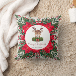 Personalisierte Weihnachtsrinder Kissen