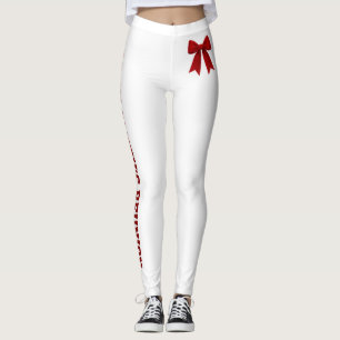 Personalisierte Weihnachtsrote Fliege Familienzusa Leggings