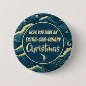 Personalisierte Weihnachtsruderkunst Button (Vorderseite)