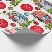 Personalisierte Weihnachtssäle Geschenkpapier (Ecke)