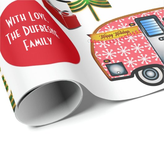 Personalisierte Weihnachtssäle Geschenkpapier (Rolleneckpunkt)