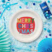 Personalisierte Weihnachtsscheibe Pappteller (Party)