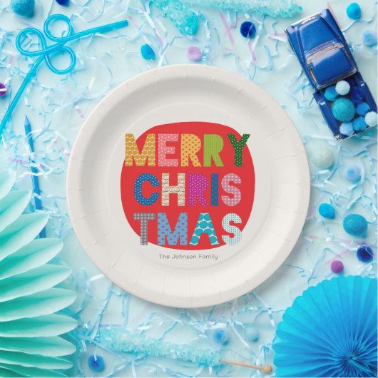 Personalisierte Weihnachtsscheibe Pappteller (Party)