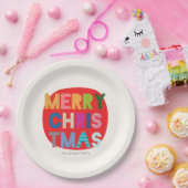 Personalisierte Weihnachtsscheibe Pappteller (Party)