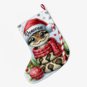 Personalisierte Weihnachtsschlange Großer Weihnachtsstrumpf (Rückseite (Hängend))