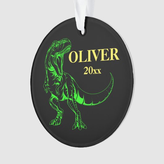 Personalisierte Weihnachtsschmuck Dinosaur T-rex Ornament (Vorderseite)