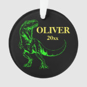Personalisierte Weihnachtsschmuck Dinosaur T-rex Ornament (Vorderseite)