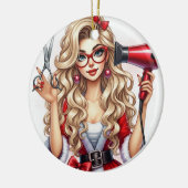 Personalisierte Weihnachtsschmuck für Friseur (Links)