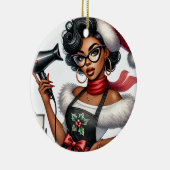 Personalisierte Weihnachtsschmuck für Friseur (Rechts)