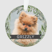 Personalisierte Weihnachtsschmuck für Haustiere Ornament (Vorderseite)