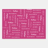 Personalisierte Weihnachtsschmuck Geschenkpapier Set (Vorderseite 3)