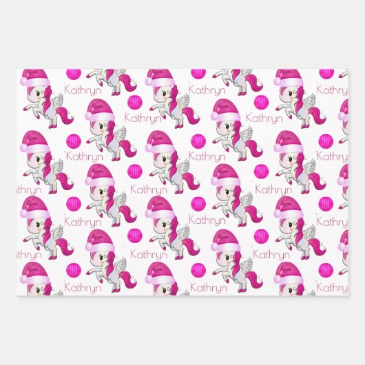 Personalisierte Weihnachtsschmuck Geschenkpapier Set (Vorderseite)