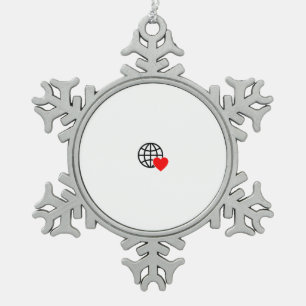 Personalisierte Weihnachtsschmuck Handgefertigt Schneeflocken Zinn-Ornament
