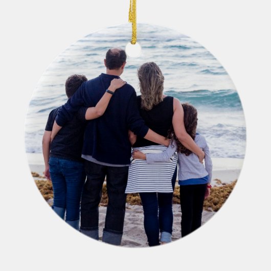 Personalisierte Weihnachtsschmuck mit Foto (Hinten)