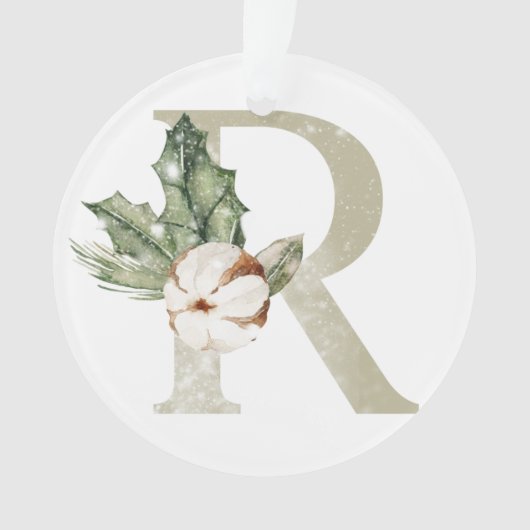 Personalisierte Weihnachtsschmuck mit Ihren Initia Ornament (Vorderseite)