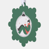 Personalisierte Weihnachtsschmuck - Niedlicher Url Ornament Karte (Linke Ecke)
