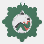 Personalisierte Weihnachtsschmuck - Niedlicher Url Ornament Karte (Vorderseite)