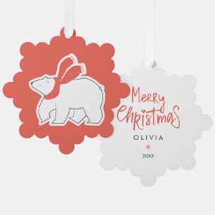 Personalisierte Weihnachtsschmuck - Niedlicher Url Ornament Karte
