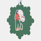 Personalisierte Weihnachtsschmuck - Niedlicher Url Ornament Karte (Linke Ecke)