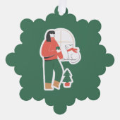 Personalisierte Weihnachtsschmuck - Niedlicher Url Ornament Karte (Vorderseite)