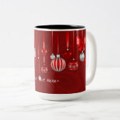 Personalisierte Weihnachtsschmuck-Tasse Zweifarbige Tasse (VorderseiteRechts)