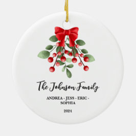 Personalisierte Weihnachtsschmuck, zweiseitig Keramik Ornament