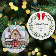 Personalisierte Weihnachtsschmuck, zweiseitig