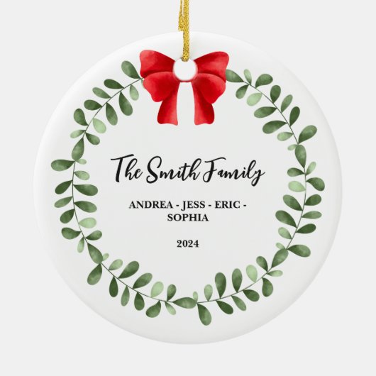 Personalisierte Weihnachtsschmuck, zweiseitig Keramik Ornament (Hinten)