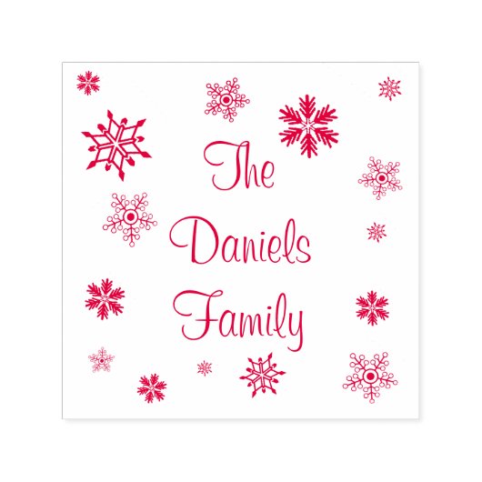 Personalisierte Weihnachtsschneeflocke Selbstfarbi Permastempel (Design)