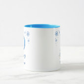 Personalisierte Weihnachtsschneeflocken Monogram R Tasse (Zentrum)