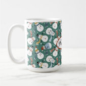 Personalisierte Weihnachtsschneemänner Kaffeetasse (Links)