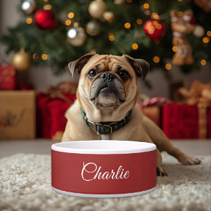Personalisierte Weihnachtsschüssel für Haustiere m Napf