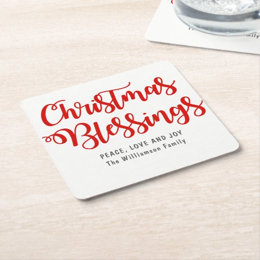 Personalisierte Weihnachtssegmente Rot und Weiß Rechteckiger Pappuntersetzer (angewinkelt)