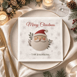 Personalisierte Weihnachtsserviette mit Namen des Serviette