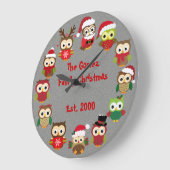 Personalisierte Weihnachtssilberuhr Große Wanduhr (Winkel)