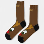 Personalisierte Weihnachtssocken der Reindeer Socken (Linkes Detail)