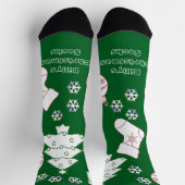 Personalisierte Weihnachtssocken - Grün Socken (Oben)