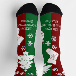 Personalisierte Weihnachtssocken - Halbfinale Grün Socken