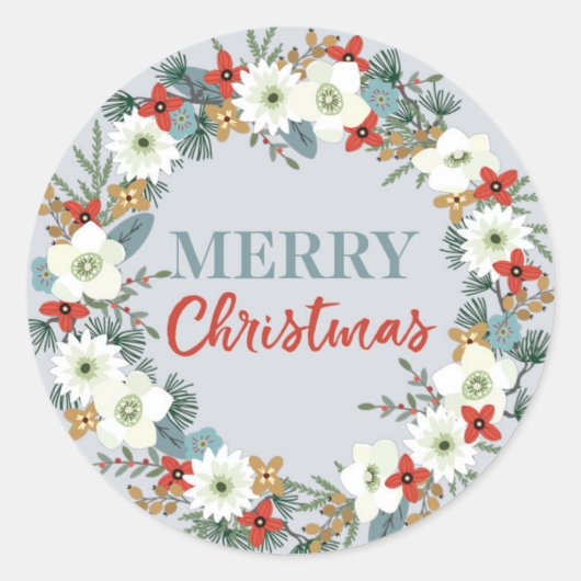 Personalisierte Weihnachtsstellen-Handmit Runder Aufkleber (Vorderseite)