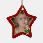 Personalisierte Weihnachtsstern-Verzierung Keramikornament (Rechts)