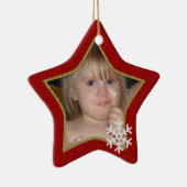 Personalisierte Weihnachtsstern-Verzierung Keramikornament (Rechts)