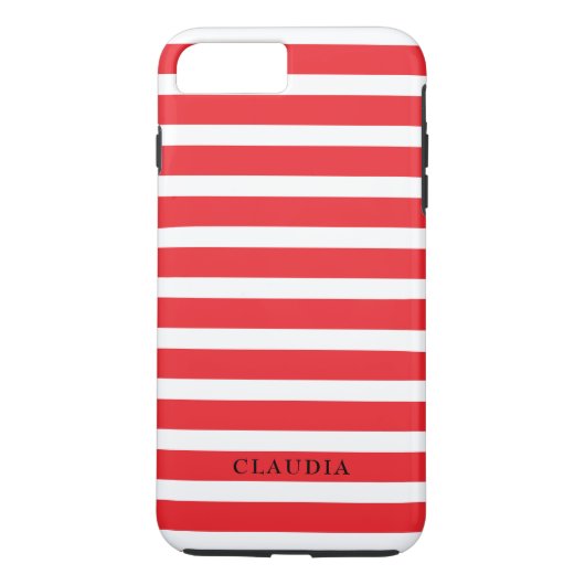 Personalisierte Weihnachtsstreifen Case-Mate iPhone Hülle (Rückseite)